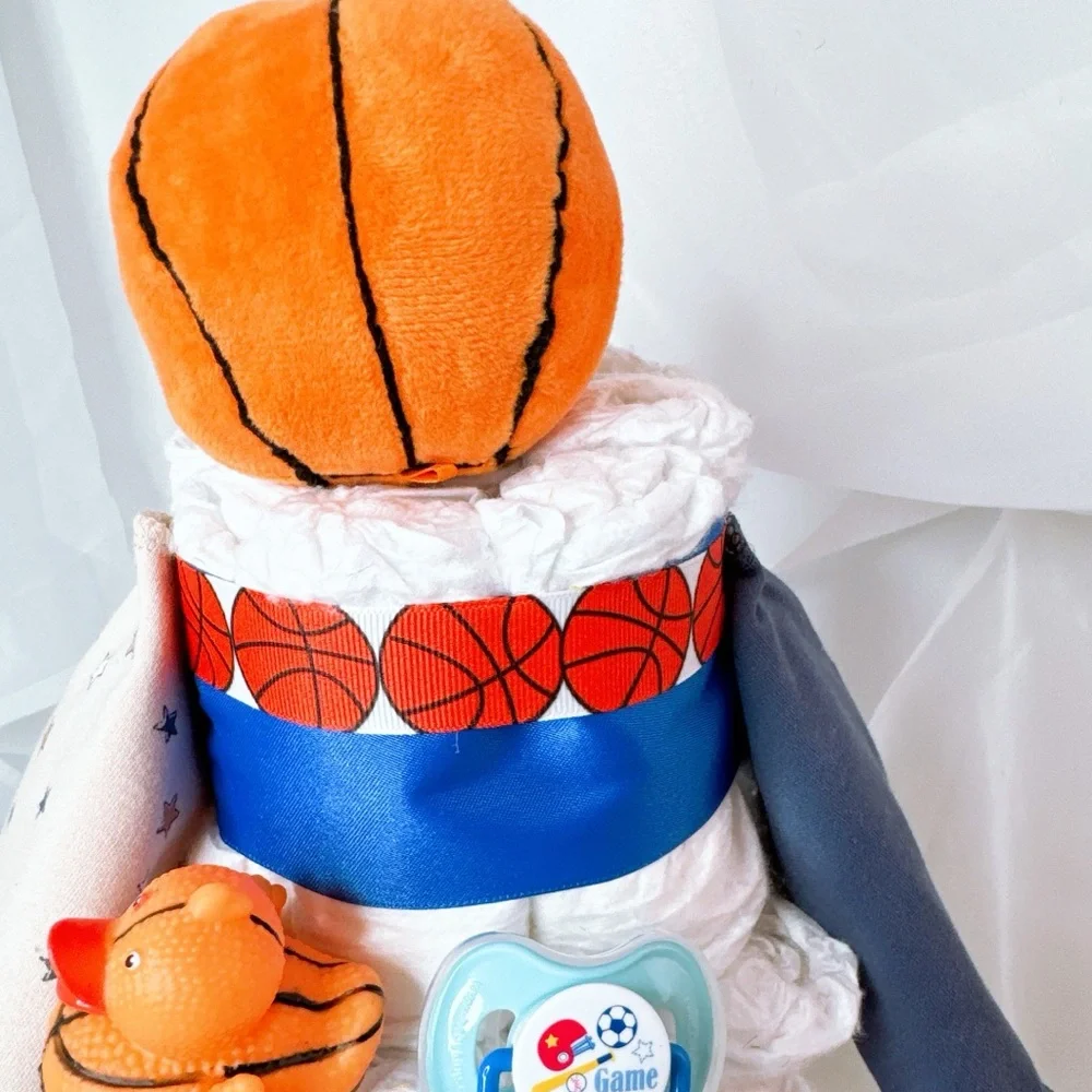 Sport Diaper Cake, Basketball Diaper Cake